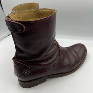 Frye Women's Leather Ankle Boots in Burgundy